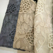 Load image into Gallery viewer, 1PC Luxury Embroidery lace Scarf lace flower borders scarves women plain embroider flowers shawl muslim hijabs scarfs fashion