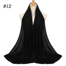 Load image into Gallery viewer, Shinny Jersey scarf Pleated Crinkle Women's Hijab Muslim Head Wrap wrinkle Shawl scarves Plain Colours