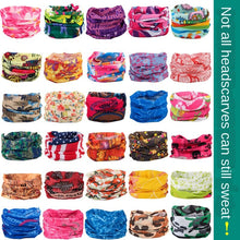 Load image into Gallery viewer, Magic turban Hiking Scarf Sport Headwear Women Reversible Bandanas Turban Hand Band Magic Scarves Outdoor Cycling Headband

