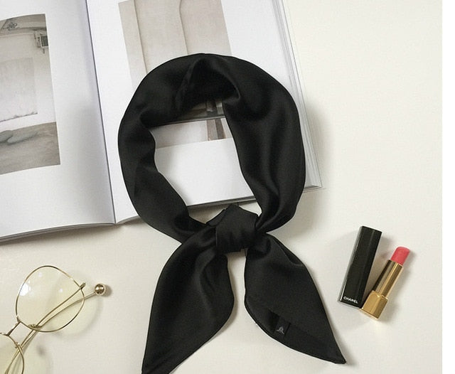 2020 New women's silk scarf fashion Color Block printed bandana lady square scarves soft bags SCARF shawl