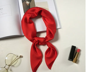 2020 New women's silk scarf fashion Color Block printed bandana lady square scarves soft bags SCARF shawl