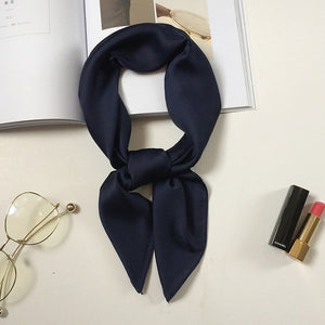 2020 New women's silk scarf fashion Color Block printed bandana lady square scarves soft bags SCARF shawl