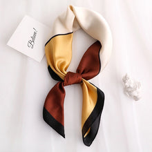 Load image into Gallery viewer, 2020 New women&#39;s silk scarf fashion Color Block printed bandana lady square scarves soft bags SCARF shawl
