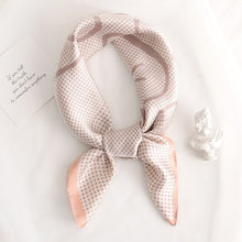 Load image into Gallery viewer, Plaid Women Neck Scarf Square Foulard Hair Headband Bag Tie Accessories Lady Silk Shawls Print Neckerchief Bandana Scarves
