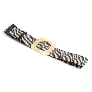 4.8cm Women Braided Elastic Belt Round Buckle Square Button Fashion Girdle Bamboo buckle Wood Buckle Jade Buckle belt