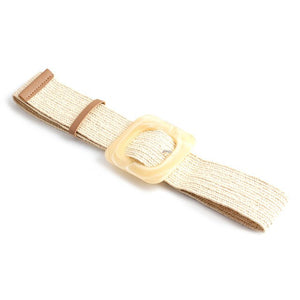 4.8cm Women Braided Elastic Belt Round Buckle Square Button Fashion Girdle Bamboo buckle Wood Buckle Jade Buckle belt