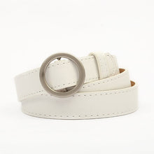Load image into Gallery viewer, HONGYI Women&#39;s PU Leather Fashion Retro Belt High Quality Luxury Brand Ladies Metal Black Buckle New Belt with Jeans
