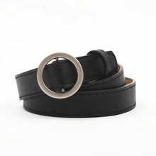 Load image into Gallery viewer, HONGYI Women&#39;s PU Leather Fashion Retro Belt High Quality Luxury Brand Ladies Metal Black Buckle New Belt with Jeans
