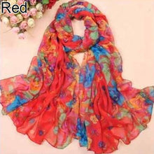 Load image into Gallery viewer, Women Fashion Flower Floral Print Soft Long Wrap Scarf Stole Shawl Xmas Gift
