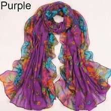 Load image into Gallery viewer, Women Fashion Flower Floral Print Soft Long Wrap Scarf Stole Shawl Xmas Gift
